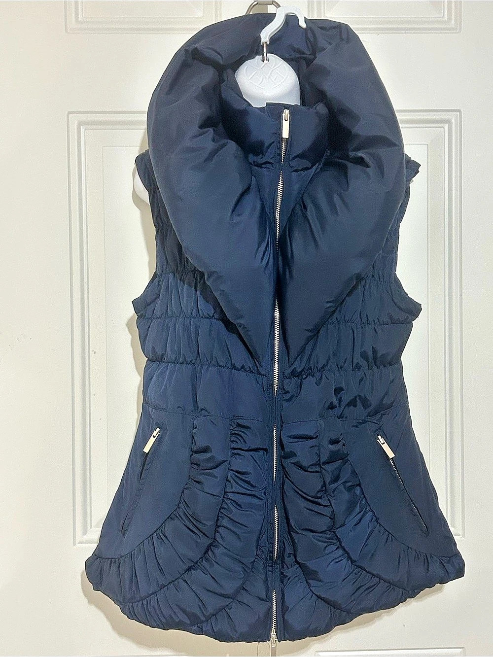 Ciao Milano Christine Puffer Vest Puffer Vest in Blue Size Medium NWT